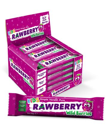 RAWBERRY Wild Berries No Added Sugar Gluten Free Nuts Bar Vegan Snack (15 x 24g) - Buy Online on GoSupps.com