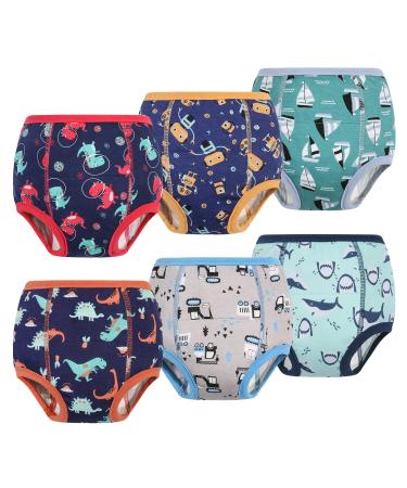 SMULPOOTI Toddler Training Underwear Comfy and Thick Cotton Toddler Training Underwear Boys 4T 6 Packs 4T Boys
