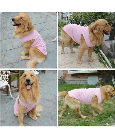 Lovelonglong Summer Pet Clothing Dog T-Shirt Ribbed Tank Top for Bulldogs - 100% Cotton, Pink, Size XL - Buy Online on GoSupps.com