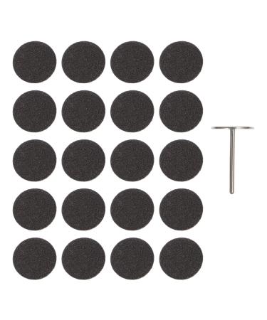 Lurrose 1 set of nail polishing leaves Bit disc made of metal replacement grinding pad grinding sand paper grinding footfish sandpaper slice nail disc bit lava stone waffle dishwasher sorted color 1. 2x2x0.1 cm.