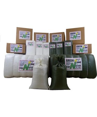 UpNorth Sandbags Box of 50 - Empty Woven Polypropylene Sand Bags with Ties - UV Protected - 14x26 White Color - Buy Online on GoSupps.com