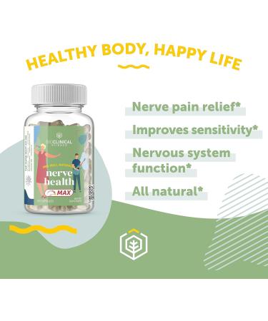Nerve Health Max - 120 Capsules for Nerve Support | Vitamin D B6 B12 Alpha Lipoic Acid & More - 60 Day Supply - Buy Online on GoSupps.com