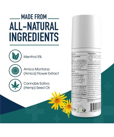 MARS WELLNESS MG+ Cooling Roll on Pain Relief (3 oz) - Fast Acting 5% Menthol & Arnica Roll-On for Aches, Sore Muscles - Magnesium Infused - Topical Pain Relief - 1 Pack - Buy Online on GoSupps.com