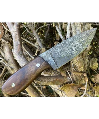 Perkin Damascus Hunting Knife - Premium Damascus Steel with Sheath | International Shipping - Buy Online on GoSupps.com
