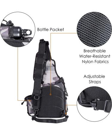 Himal Fishing Tackle Storage Bag | Waterproof Shoulder Backpack with Rod Holder | Outdoor Fishing Gear Bag Digital Camouflage - Buy Online on GoSupps.com