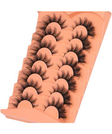 ALICROWN B- Fluffy Fox Eyelashes - 7 Pairs Natural Wispy Fake Lashes for Cat Eye Look - Buy Online on GoSupps.com