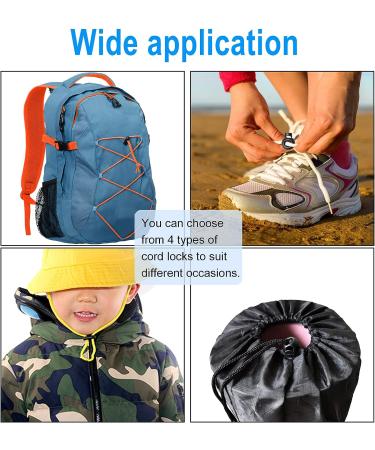 ZUSHALLMY 48pcs Upgraded Plastic Cord Lock - Drawstring Clip with Spring Toggle Stoppers for Shoelaces & Paracord - Buy Online on GoSupps.com