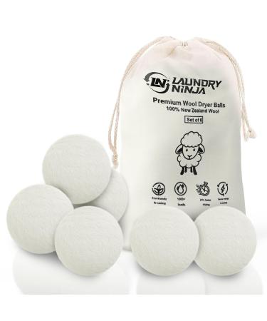 Premium Wool Dryer Balls Pack of 6 Wool Laundry Balls Wool Dryer Balls Organic" are an eco-Friendly Laundry Accessory Designed to Enhance Your Laundry Experience.