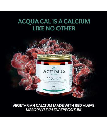 ACTUMUS ACQUACAL - Vegetarian and natural plant-based calcium bones and body general health. 180 vegicaps (1 Pack) ACQUA CAL (1 Pack) - Buy Online on GoSupps.com