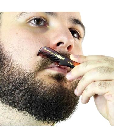Kent A 81T Pocket Comb & Beard Comb for Mustache and Beard - Fine Tooth Comb for Grooming - Travel Kit for Beard Care - Buy Online on GoSupps.com