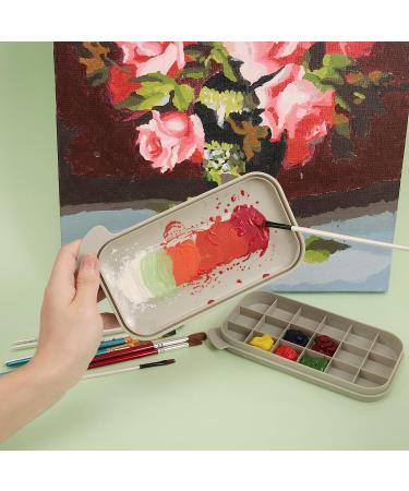 MyLifeUNIT Paint Brush Cleaner & Holder with Palette - Grey | For Acrylic, Watercolor & Water-Based Paints - Buy Online on GoSupps.com