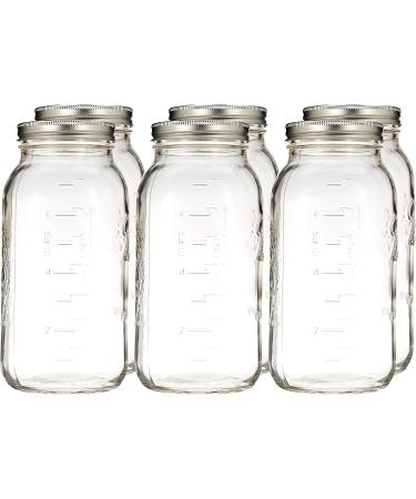 Ball Wide Mouth Half Gallon Jars - 64 Oz Clear Set of 6 with Lids & Bands - Buy Online on GoSupps.com