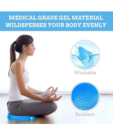 Portable Gel Seat Cushion for Long Sitting - Ergonomic Honeycomb Design - Pressure Relief Sores - Small Size 14.5 x 12 x 1.5 - Buy Online on GoSupps.com