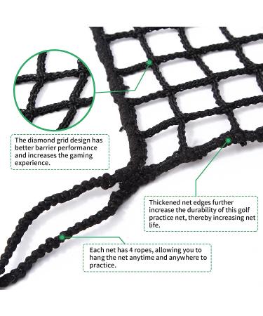 EMEKIAN Black Polyester Golf Practice Fence Net | Heavy Duty 10ft x 10ft Golf Ball Barrier Net | Portable Indoor/Outdoor Seine Net for Backyard | Adjustable Golf Batting Net - Buy Online on GoSupps.com