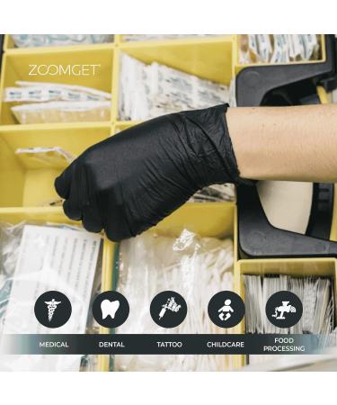 Black Nitrile Gloves - Box of 100 Large Disposable Latex-Free Gloves - 3mil Exam Grade for Cooking - Pack of 100 - Buy Online on GoSupps.com