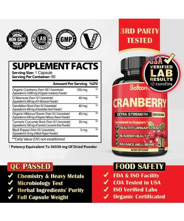 Satoomi Cranberry Pills for Women - 3 Month Supply - Immune Health Support - 90 Veggie Capsules - Buy Online on GoSupps.com