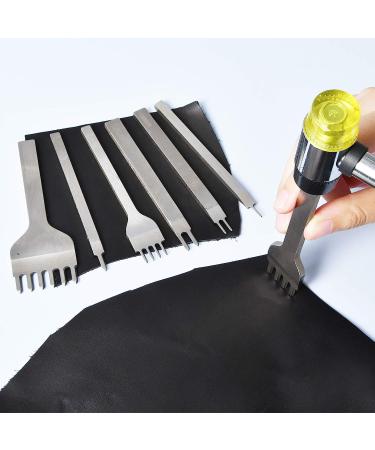8-Piece Akamino Leather Chisel Set - 4mm & 6mm Prong Leather Craft Kits for Stitching & Hole Punching - Buy Online on GoSupps.com