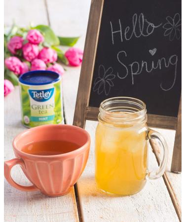 Tetley Green Tea Mint - 24 Tea Bags 48 Grams Contains Caffeine - Buy Online on GoSupps.com