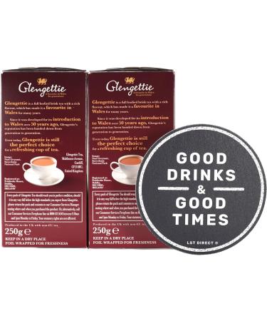 GLENGETTIE Welsh Tea 2 Boxes 160 Tea Bags In Total - With Free Drinks Coaster - Buy Online on GoSupps.com