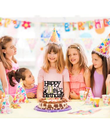 Sumerk Glitter Happy 11th Birthday Cake Toppers 11th Cake Topper 11th Birthday Cake Decorations Party Supplies for Boys Girls - Pack of 1 - Buy Online on GoSupps.com