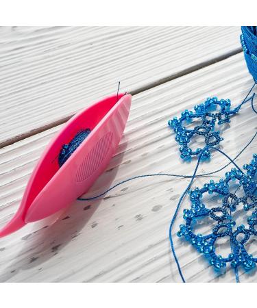 2pcs Colorful Plastic Tatting Shuttles for DIY Lace-Making - Rose Red - Buy Online on GoSupps.com