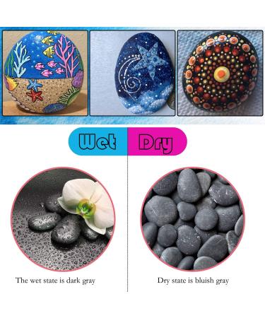 Lulonpon 16-Piece Painting Rocks Set - 2-3 Inch Kindness Rocks for Kids - Smooth Surface Arts and Crafting Supplies - 4.0 lbs Blue-Gray River Rocks Bulk - Buy Online on GoSupps.com