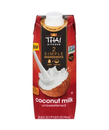 Thai Kitchen Unsweetened Coconut Milk, 25.36 Fl Oz (Pack of 6)