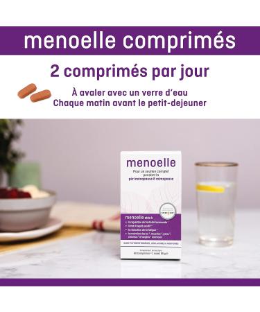 Menoelle - Menopause & Pre-Menopause Food Supplement - Heat Blushes Treatment - Natural EstroG-100 Extract Vitamins & Minerals - 60 Tablets - Women's Wellness without Hormones - Buy Online on GoSupps.com