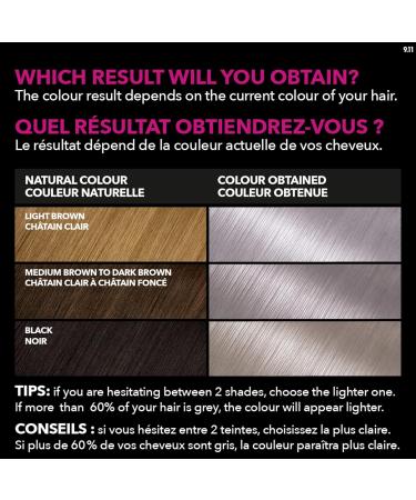 Garnier Olia Permanent Hair Dye Ammonia-Free Hair Color 9.11 Silver Long-Lasting Hair Shine With 60% Oils 1 Application LIGHT / BLONDE SHADES 9.11 Silver - Buy Online on GoSupps.com