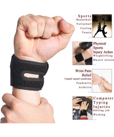HiRui Wrist Brace & Wrist Wraps for Workout, Weightlifting, and Pain Relief - One Size, Black - Buy Online on GoSupps.com