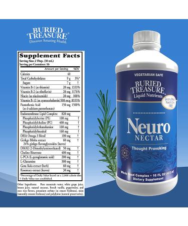 Buried Treasure Neuro Nectar - Memory & Focus Supplement | 16 oz - Buy Online on GoSupps.com