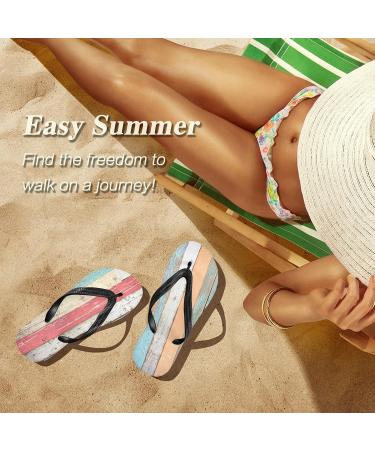 Mnsruu Vintage Wooden Board Flip Flops - XL for Home Hotel Spa & Travel | Comfortable & Stylish Footwear - Buy Online on GoSupps.com