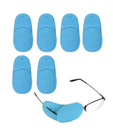 Luter 6 pieces of eye flaps for glasses large size eye flap for lazy eye of the right left eye for children and adult lazy eye amblyopia Strabism (blue)
