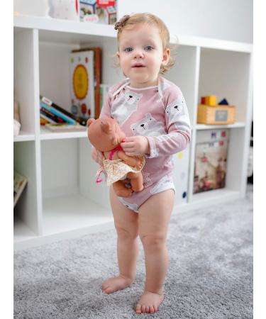 Sibinulo Baby Romper Sleepsuits | 100% Eco Cotton Mix | Animals Flowers Multicolour | 0-24 Months | Pink Meadow | Beige Bears | Infant Toddler Sizes - Buy Online on GoSupps.com