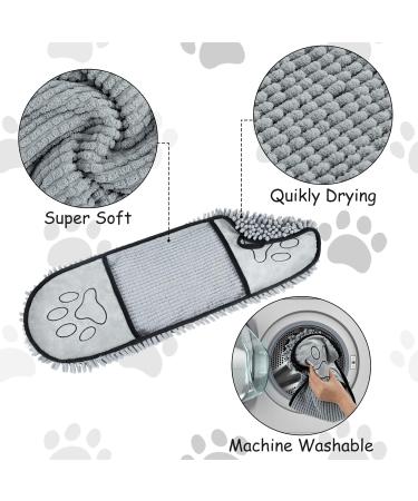 YSQEVN Extra Absorbent Pet Bath Towel - Chenille Microfiber Towel with Hand Pockets for Dogs & Cats | International Shipping Available - Buy Online on GoSupps.com