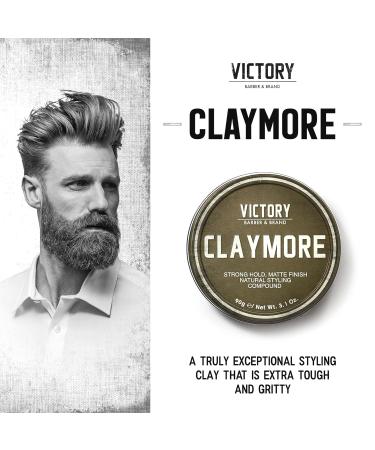 Victory Barber & Brand Claymore Pomade - Strong Hold Matte Finish for Men | USA Made Low Shine Perfect for Rough & Ready Styles - Buy Online on GoSupps.com