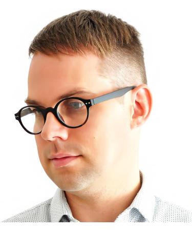 Buy Mini Anti Blue Light Glasses | Round Oval Vintage Leopard Frame | 1.0 Diopters | Unisex Eyewear with Free Etui - Buy Online on GoSupps.com