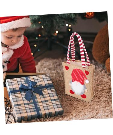 STOBAZA Christmas Bag Tote Bag Gnome Drawstring Bags Christmas Fabric Candy Pouches Baby New Year Bag 1 count (Pack of 1) Picture 3 - Buy Online on GoSupps.com