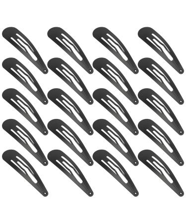 XCZYN 20 Pcs Snap Hair Clips Matte Finish Black Color Anti-slip Snap Clip Hair Accessories Metal Barrettes for Women Little Girls Lady Hair Styling (20 Pieces Black) 1 count (Pack of 20) Black - Buy Online on GoSupps.com
