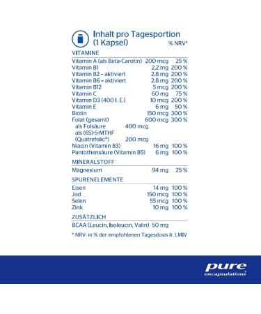 Pure Encapsulations Pregnancy Formula - Essential Multivitamin for Fertility Pregnancy & Breastfeeding - 30 Capsules - Buy Online on GoSupps.com