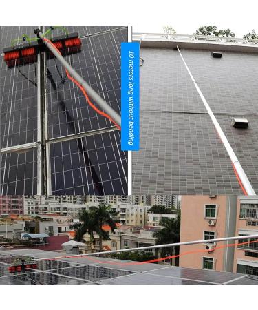 photovoltaic cleaner window cleaning pole 5m-12m Window Cleaning Telescopic Pole Water Fed Extendable Brush Suitable for Cleaner Conservatory Roof Photovoltaic Panel Cleaning Photovoltaic Pa 30cm Brush 8m Pole - Buy Online on GoSupps.com