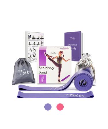 TTolbi Dance Stretching Equipment: Stretch Bands for Dancers and Ballet Stretch Bands | Dance Stretch Band for Flexibility and Exercise | Dance Stuff | Gymnastics Equipment | Dancer Gifts Girls Regular Purple