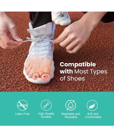 Welnove Toe Separators - Pack of 8 Soft Gel Bunion Correctors with 2 Loops - Big Toe Spacers for Bunions and Overlapping Toes - Beige - Buy Online on GoSupps.com