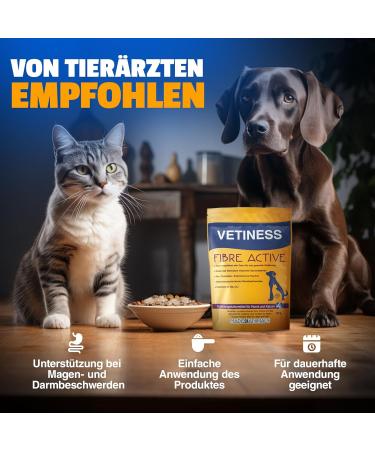VETINESS Dignifying Advantage Pack XL | Diarrhea Relief & Intestinal Flora Reconstruction with Probiotics | 60 ml & 450 g Fiber Active - International Shipping Available - Buy Online on GoSupps.com