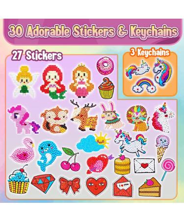 Innofans Diamond Painting Stickers Kit for Kids - 27 Water Bottle Stickers & 3 Keychains - Kids Crafts Ages 4-12 - Gem Art Stickers - Buy Online on GoSupps.com