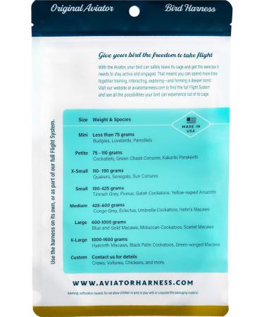 Aviator Bird Harness & Leash - Made in America | Best for Parrots & Birds | International Shipping - Buy Online on GoSupps.com