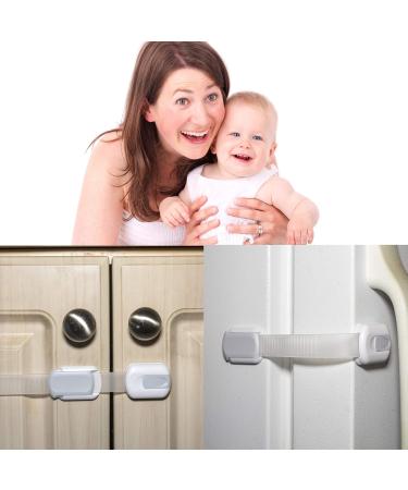 Child Safety Cabinet Lock and Strap Locks | for Children used for Fridge Cabinets Drawers Dishwasher Toilet Seat Adhesive. No Drills required and Easy Installation. - Buy Online on GoSupps.com