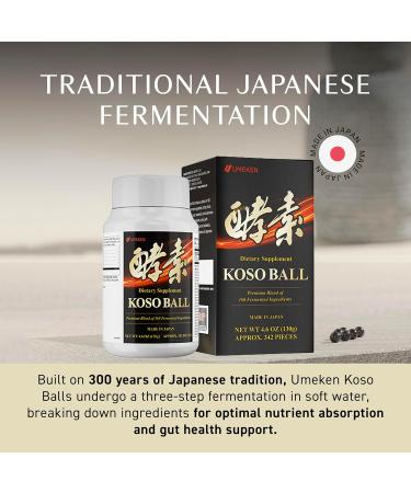 Koso Ball Infused with Pure 160 Fermented Ingredients Supports Stomach & Intestine Health Immune Health Japanese Supplements for Overall Wellness & Balanced Nutrition Small 342 Pieces Pack of 1 342 Count (Pack of 1) - Buy Online on GoSupps.com
