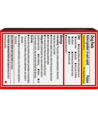 Tylenol 8 HR Muscle Aches & Pain Relief 650mg 24 ct - Buy Online on GoSupps.com