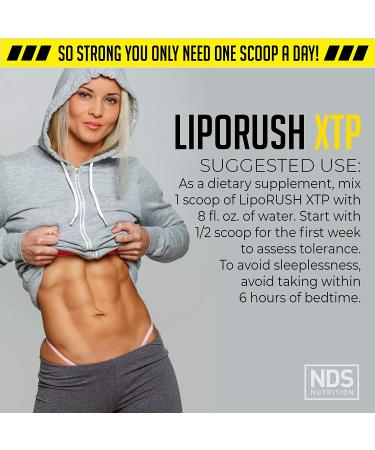 NDS Nutrition LipoRush XTP Thermogenic Fat Burner - Extreme Energy & Focus Powder with L-Carnitine - Blue Berry Snow Cone - 45 Servings - Buy Online on GoSupps.com